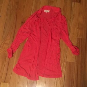 Button up pink blouse